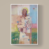 Christ and The Lamb: Abstract